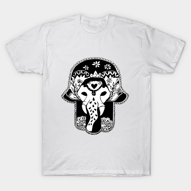 Hamsa and elephant T-Shirt by josefaqueenbean